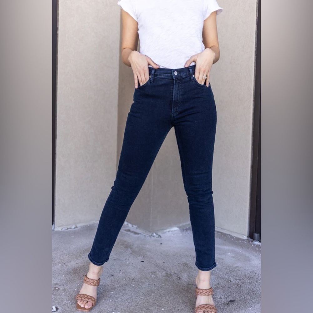 Citizen of Humanity Olivia Ankle Button Fly Jean in Ultra Marine Sz 30